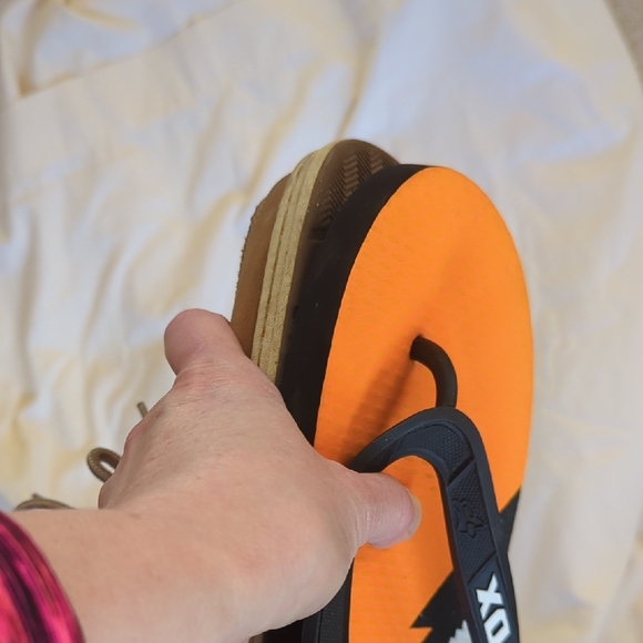 Men's Fox racing Orange and Black 🟠⚫ Flip Flops ✳️Size 11 - 11.5✳️ - Picture 11 of 14